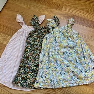 Set of 3 cotton swing dresses.